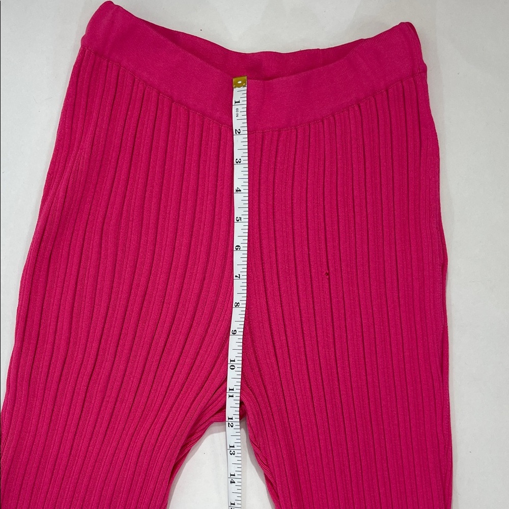 Adam Lippes x RTR High Waisted Ribbed Pants in Barbie Pink, M - Picture 8 of 12